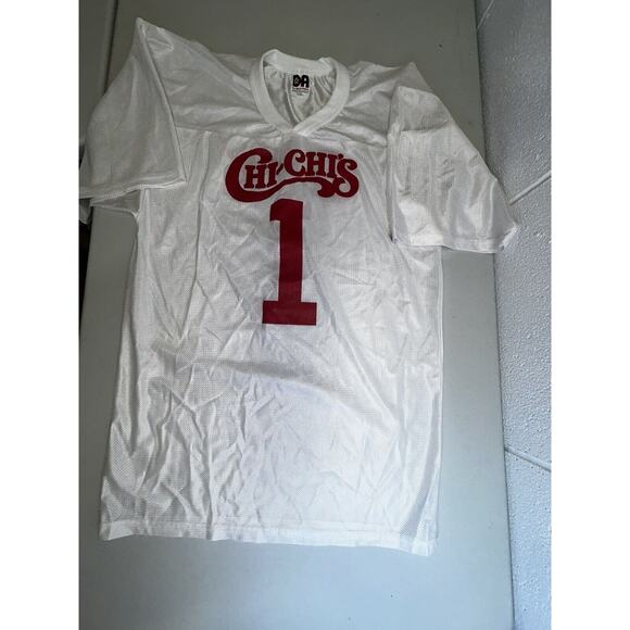 CHI-CHI'S Mexican Restaurant USA Made LG Vtg FOOTBALL JERSEY Shirt RARE PROMO A1 - Picture 1 of 13